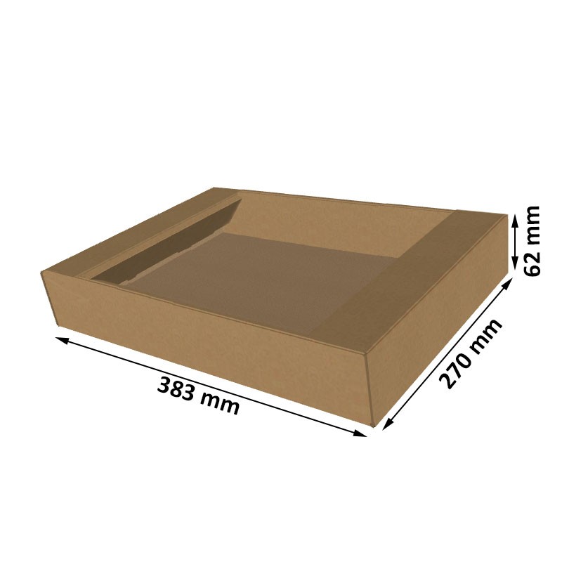 Tavita din carton natur microondul E 360 g, sistem autoformare, 383X270X62 mm - imagine 6